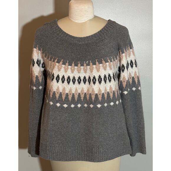 Tribal Jeans Fair Isle Pullover Scoop Neck Sweater Women’s Petite Extra Large - Picture 1 of 3